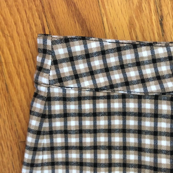 Plaid Y2K Beige Mini Skirt - Picture 2 of 5